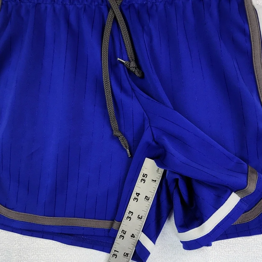 Nike Small Blue Striped Running Shorts Athletic Gym Sporty Y2K Retro Activewear